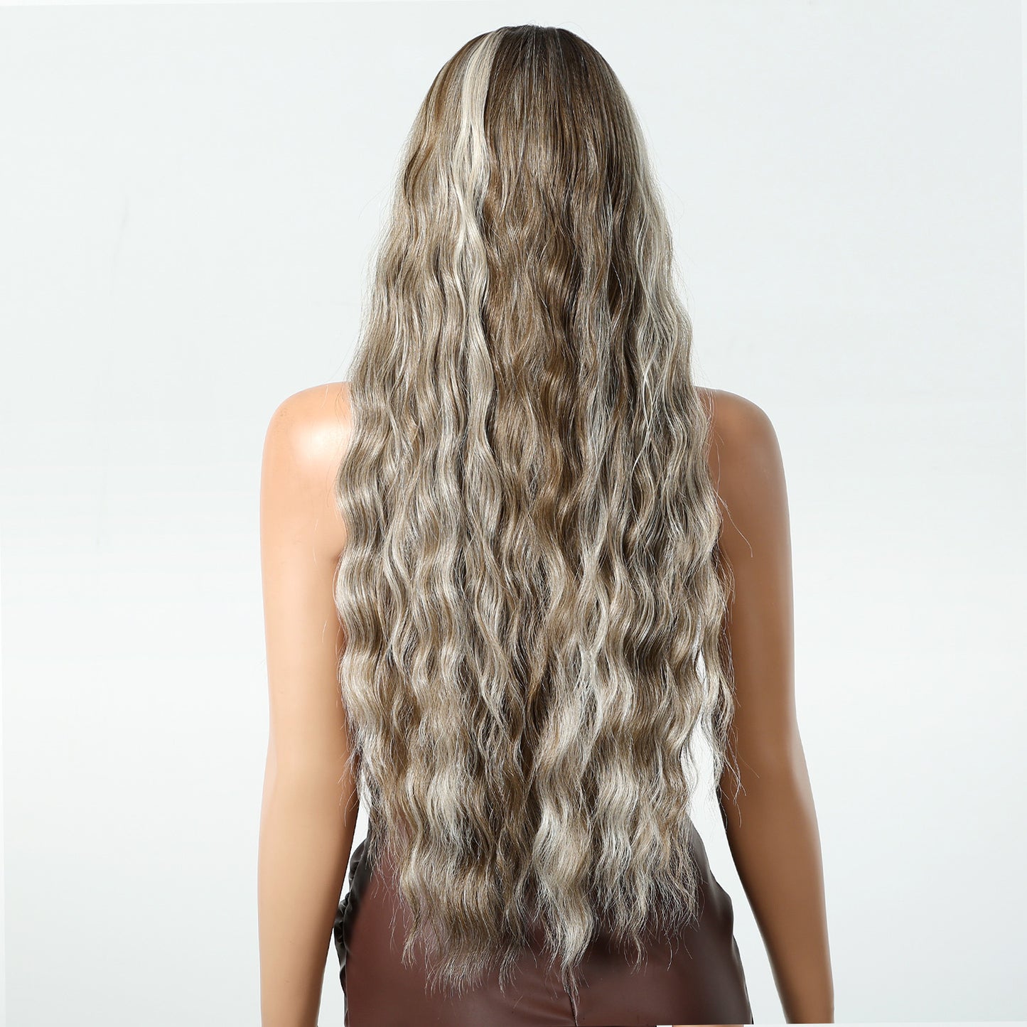 Aria 【WA-BL66221-3】 Ash Blonde Brown Highlight 32 inch Synthetic Lace Frontal Daily or Party