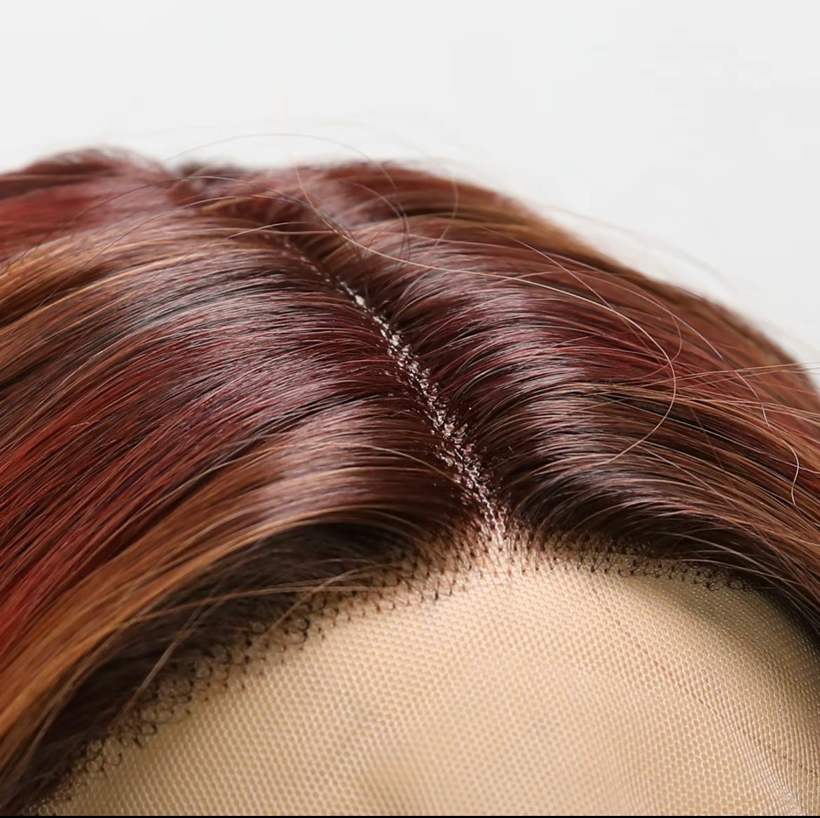 AZARI 【WA-SM9029】 Ombre Ginger Copper Highlight Lace Frontal Wig T-part 24 inch Synthetic Daily or Party
