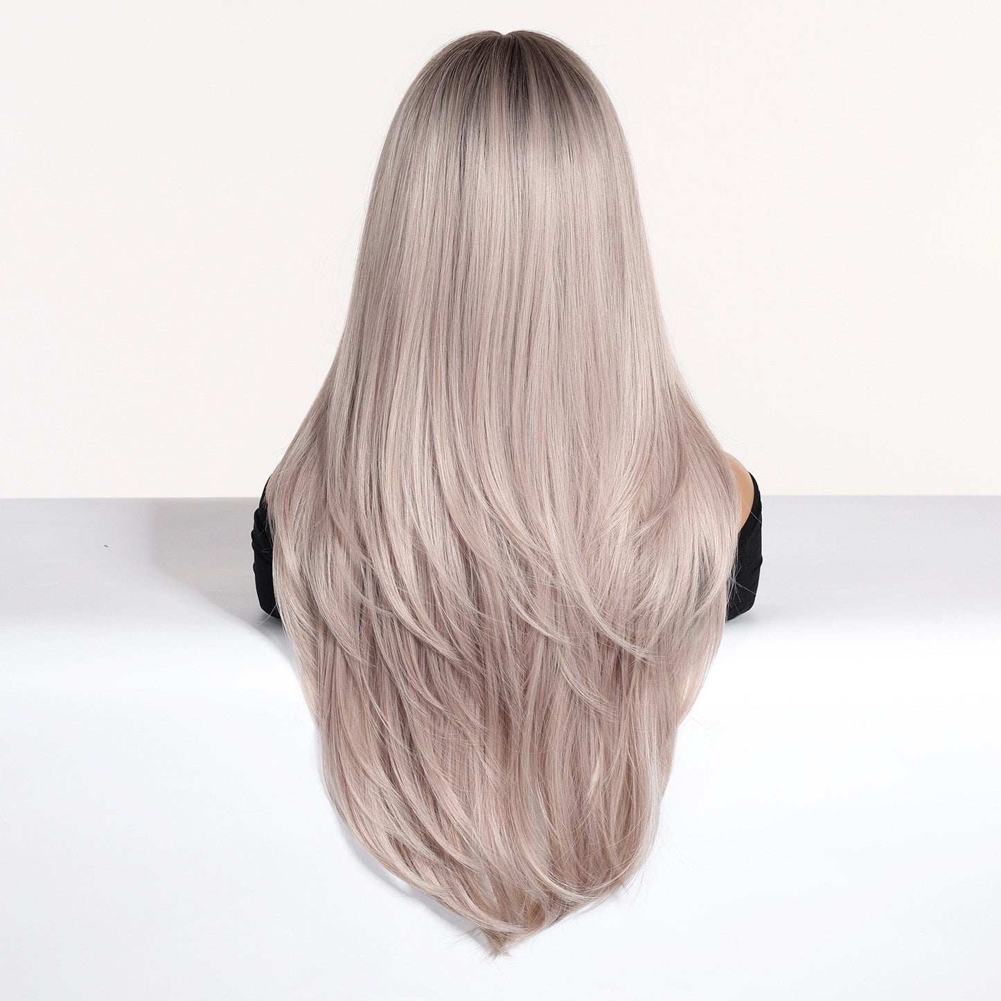 Melody 【WA-SMLC1273】 Pink/Gray/Light Beige 26 inch Synthetic Futura Wig Daily or Party