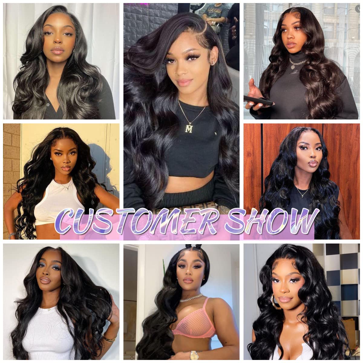 LISA【WA-NF007】18 inches Human Hair Body Wave Human Hair Wigs for Black Women 150% Density 13x4 Frontal Wigs