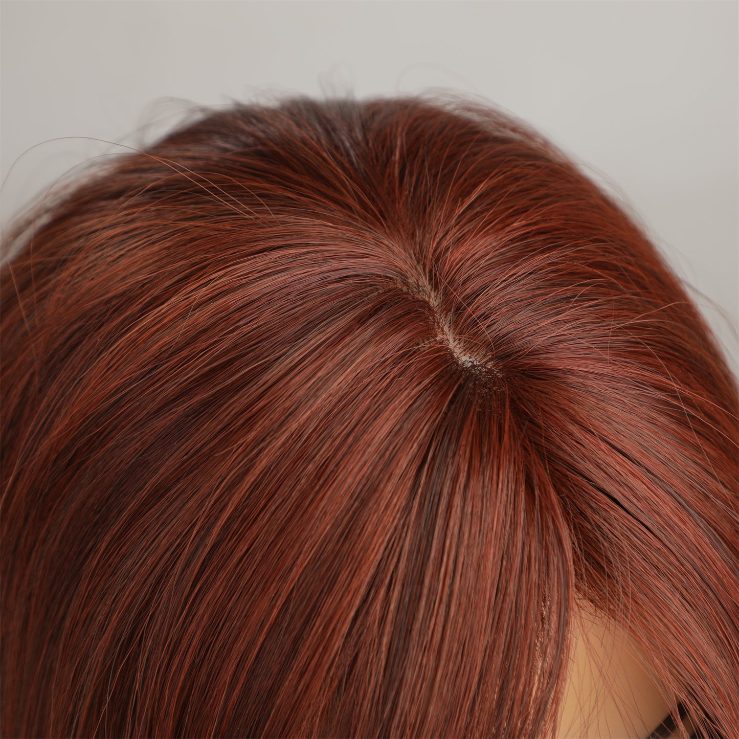 WRENLEY【WA-IC468-2】22 inches Straight with end wave Wig for Women Reddish Brown Synthetic Glueless Trending Daily Party