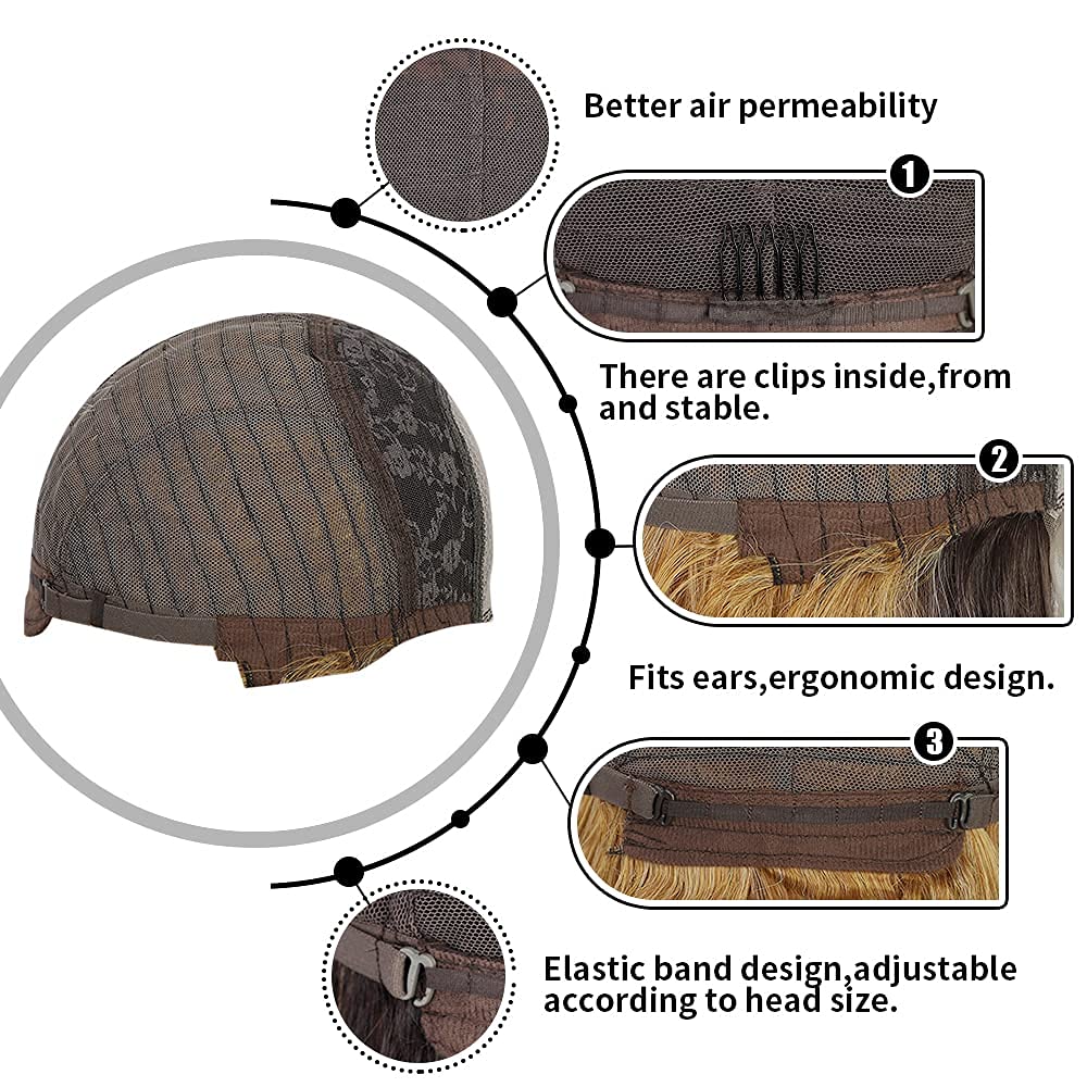 OMBRE【WA-NYL2311】24inches Mixed Blonde Wig Long Body Wavy Wigs for Women Synthetic Middle Part Wig Long Heat Resistant for Daily & Party Use