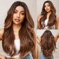 EMMA【WA-BL66084-1】 28" Lace Front Wavy Synthetic Brown wig for Daily Use/Party