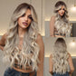 BRIDGET【WA-LALC2102-1】Hot Sale 25  inches Body Wave Gray Black Gradient with Bangs Wig Full Machine Glueless Party Daily