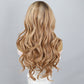 LAVERNE 【WA-SM9712】  Apricot  Blonde with  Highlight Wavy Wig 26 inches Synthetic Lace Frontal Free Parting Daily or Party