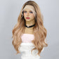 LAVERNE 【WA-SM9712】  Apricot  Blonde with  Highlight Wavy Wig 26 inches Synthetic Lace Frontal Free Parting Daily or Party