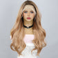 LAVERNE 【WA-SM9712】  Apricot  Blonde with  Highlight Wavy Wig 26 inches Synthetic Lace Frontal Free Parting Daily or Party