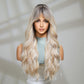 KIMMY【WA-LAIC8155-3】 Hot Sale White Blonde  Gradient Wavy Wig 26 inch Synthetic Trending for Women Daily or Party