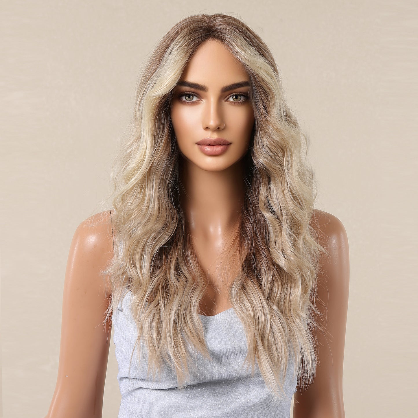 Tiffany 【WA-66200-1】 Hot Sale Ombre  Blonde  Wavy Wig 26 inch Synthetic Lace Frontal  Daily or Party