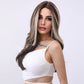 RONNIE 【WA-SM9239】 Hot Sale Ombre  Brown with Blonde Highlight Wavy Wig 22 inches Synthetic Lace Frontal  Daily or Party