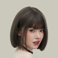 Cool Brown Layered Short Curly Hair Convertible Bangs 30CM High-temperature Fiber Fashionable Wig for Women Daily & Stylish
