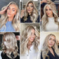 Romy 【WA-11026-1】 Platinum Blonde Wavy Wig 22 inch Synthetic Lace Frontal  Daily or Party