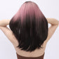 BEATRICE 【WA-XY9050】20inches Shoulder Straight Split Wigs  Pink Brown Gradient Hair Wig Full Machine Glueless Party Daily