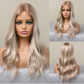 Romy 【WA-11026-1】 Platinum Blonde Wavy Wig 22 inch Synthetic Lace Frontal  Daily or Party