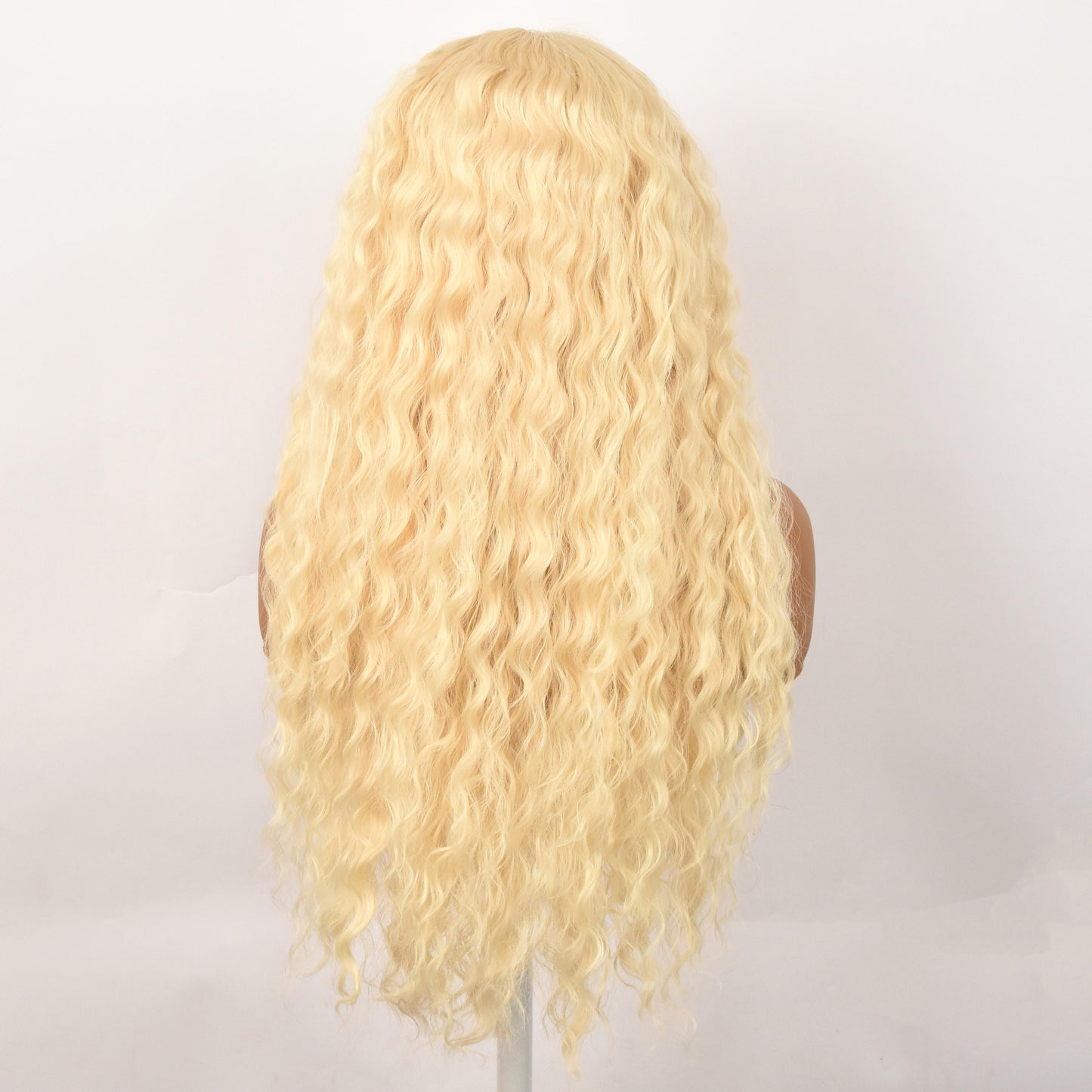 SABRINA【WA-SML721】 Highlight Blonde Big Deep Wave Wigs 26 inch Synthetic Curly Wigs for Women Long Honey Hair Wig Lace Front  Natural Crimps Curls Wig