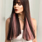 LEAH【WA-XYMW8268-4】 24" Straight Black Pink Highlight Color Wigs for Women, Trendy Wig Synthetic  for Daily Use or Party