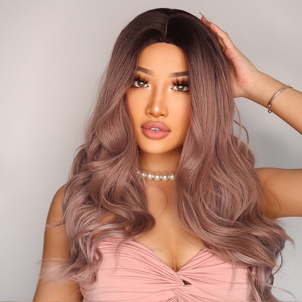 HILARY【WA-LHLC5224】24inches Light Purple Body Wave Wig Middle Part Trending Synthetic Daily or Party