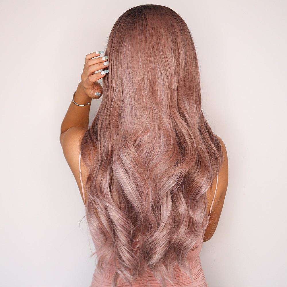 HILARY【WA-LHLC5224】24inches Light Purple Body Wave Wig Middle Part Trending Synthetic Daily or Party