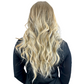 RORY 【WA-LABL66111】 24inches Frontal Lace Wigs for Women, Japanese Heat Resistant Synthetic  Brown & Blonde Highlight Body Wave for Daily Use, Party