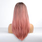 Blakely【WA-LA8055】 20" Shoulder Wigs for Women, Pink,Long Loose  Wave Wig Synthetic  for Daily Use or Party