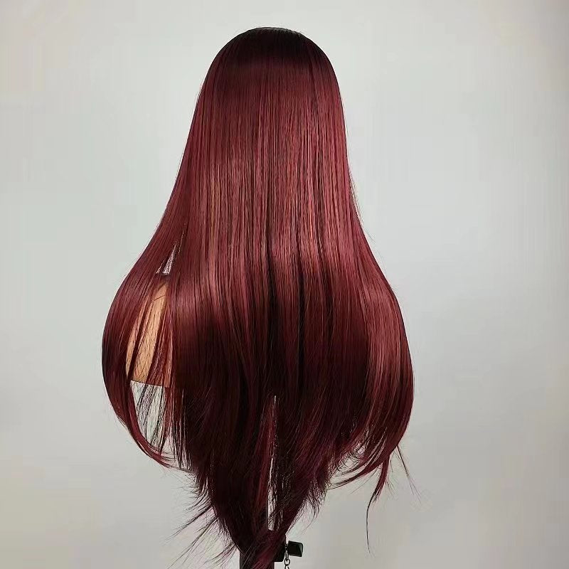 GIA【WA-STW011】26inches T-lace sythetic wigs straight wigs