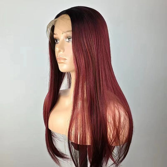 GIA【WA-STW011】26inches T-lace sythetic wigs straight wigs