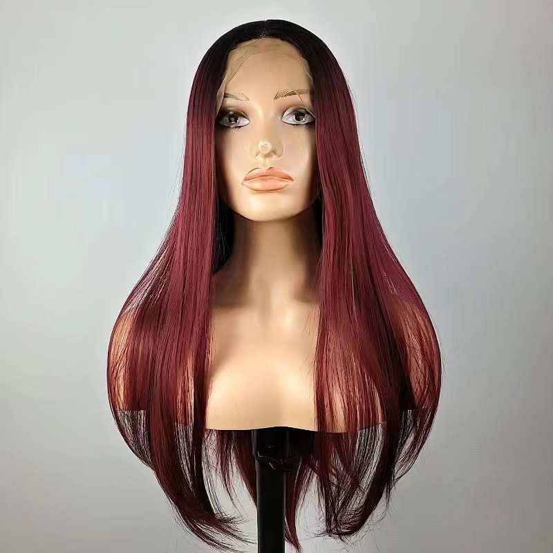 GIA【WA-STW011】26inches T-lace sythetic wigs straight wigs