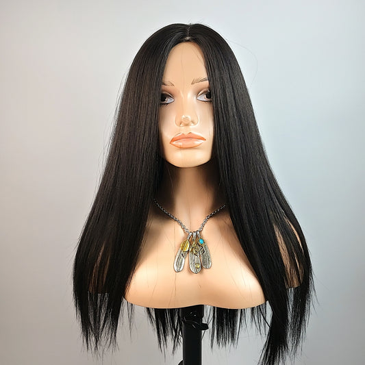 ALVA【WA-STW018】24inches synthetic wig black straight wigs with natural colour