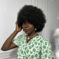 KYLASS【WA-SAFRO11】12inches Short Afro Wigs for Black Women, Bouncy Fluffy Afro Kinky Curly Wig, Premium Synthetic Soft Natural Looking
