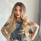 SOPHIA【WA-LALC5018-1】 26" Long Wavy Lace Wigs for Women, Blonde With Highlights Wig,Long Loose Body Wave Wig Synthetic  for Daily Use