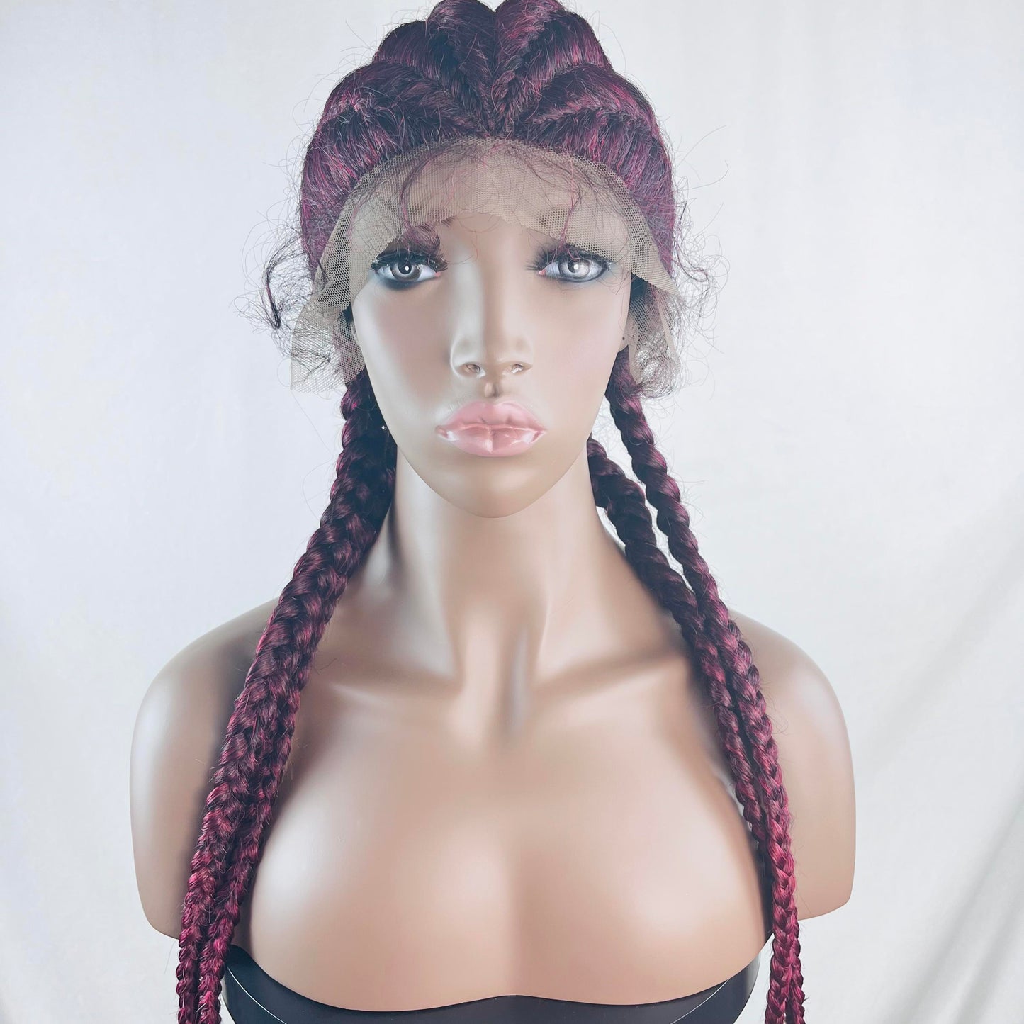 BERYL【WA-BRAID11】30inches Synthetic Braided Lace Front Wig 4x Twist Braids Wig with Baby Hair Heat Resistant Fiber Wig for Cosplay Party RainaHair