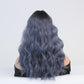 ASHLEY【WA-XY8262-3】20 inches Short Curly Bob Wig Charming Women Girls Beach Wave Wigs for Cosplay Costume Party Wig Cap Included (Mix Blue)