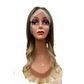 RORY 【WA-LABL66111】 24inches Frontal Lace Wigs for Women, Japanese Heat Resistant Synthetic  Brown & Blonde Highlight Body Wave for Daily Use, Party