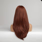 WRENLEY【WA-IC468-2】22 inches Straight with  end wave Wig for Women Reddish Brown Synthetic Glueless Trending Daily Party