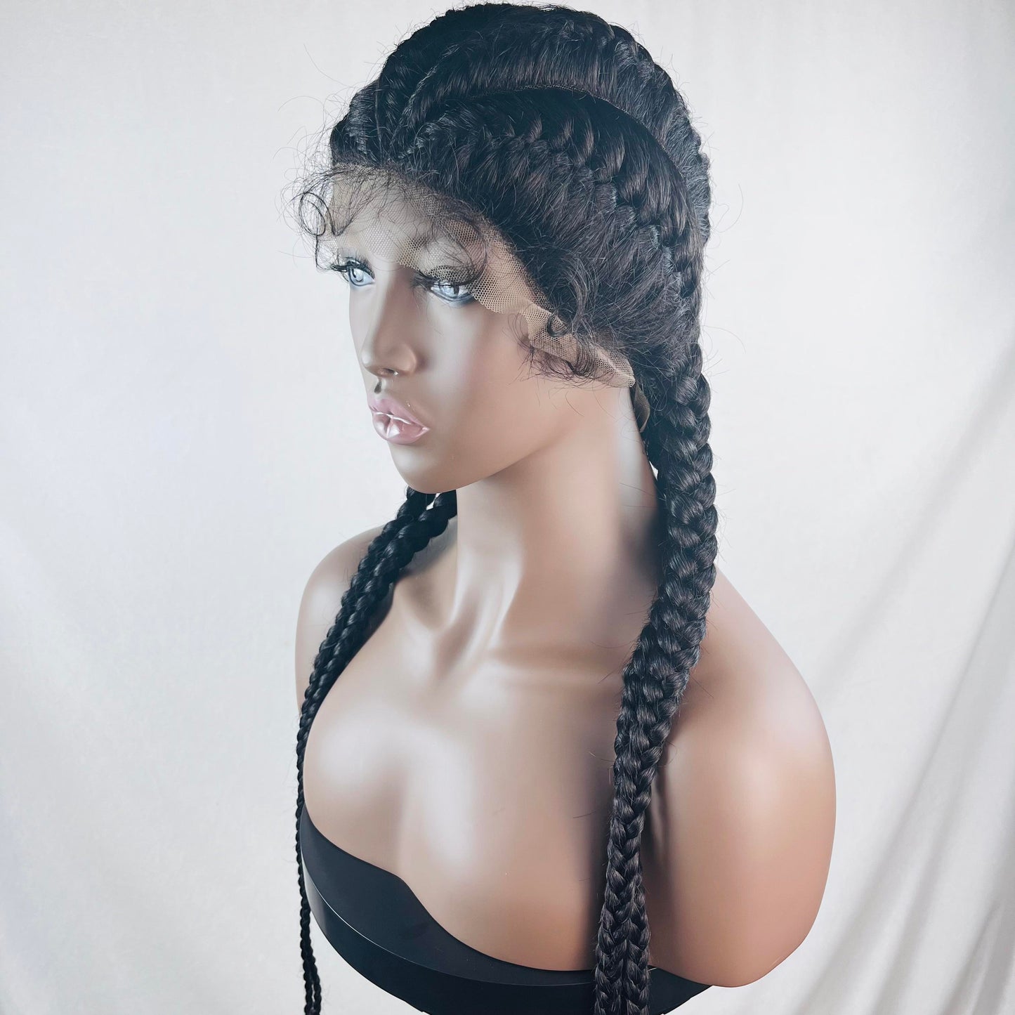 BERYL【WA-BRAID11】30inches Synthetic Braided Lace Front Wig 4x Twist Braids Wig with Baby Hair Heat Resistant Fiber Wig for Cosplay Party RainaHair