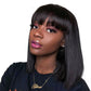 TRACY【WA-NF001】10inches to 16inches Human Hair Wig for Women Glueless Straight Brazilian BOB Wig