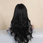 KAYLANI【WA-XY9066】22inches Long Wavy Wigs  Black Orange/Pink Highlight  Middle Part Body Wave Wig Party or Daily