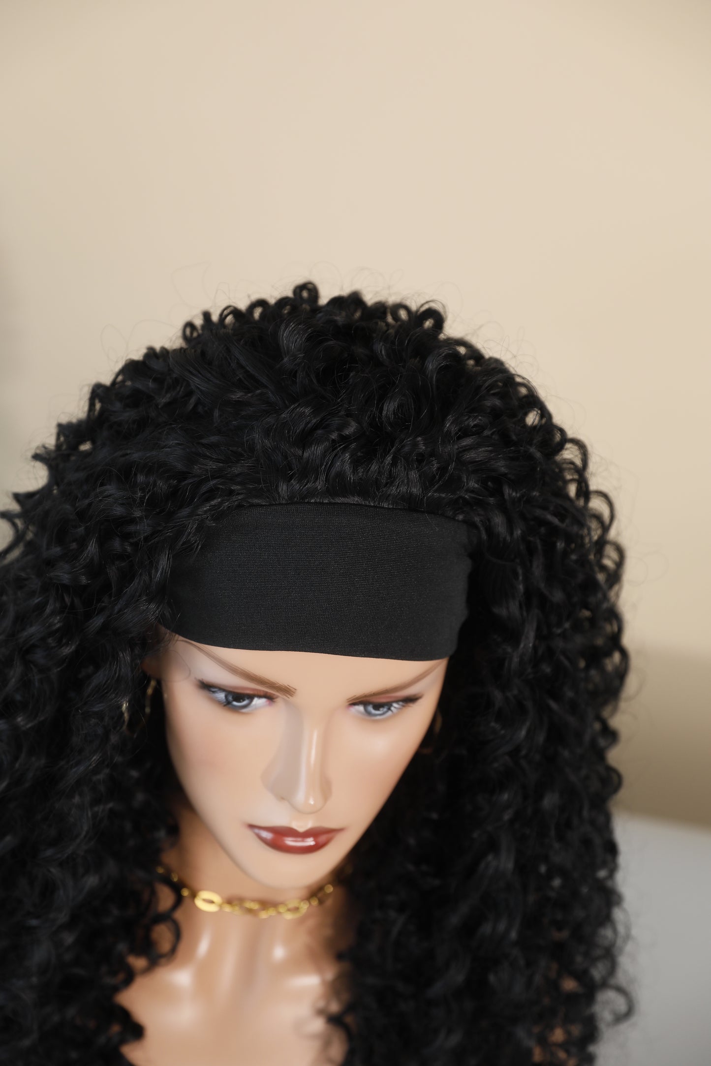 LILITH【WA-XY9065】22inches Women's Curly Wig with headbands  Synthetic Full Hair Wig Afro for Women Daily Party