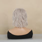 LUCILLE【WA-XY1049】12inches Silver Wigs Short Curly Bob Wig with Bangs Women's Synthetic Wigs Daily Party Use