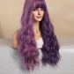 MARIA【WA-XY9064】26inches Purple Split color Synthetic Machine-Made Wig Natural Body Wave Machine Made Heat Resistant Fiber Hair for Woman