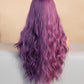 MARIA【WA-XY9064】26inches Purple Split color Synthetic Machine-Made Wig Natural Body Wave Machine Made Heat Resistant Fiber Hair for Woman