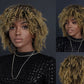 PRISCA【WA-XY1051-1】 12" Afro Trending Vintage Wigs for Women, Synthetic  for Daily Use, Party