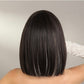 BERNADETTE【WA-XY0339】10inches Black & Blonde Highlight Synthetic Machine-Made Wig Natural Bob Heat Resistant Fiber Hair for Woman
