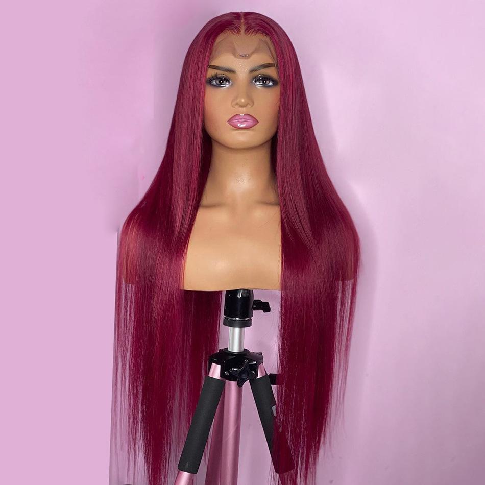 AMY【WA-STW006】26 inches Synthetic Straight Lace Frontal Wig