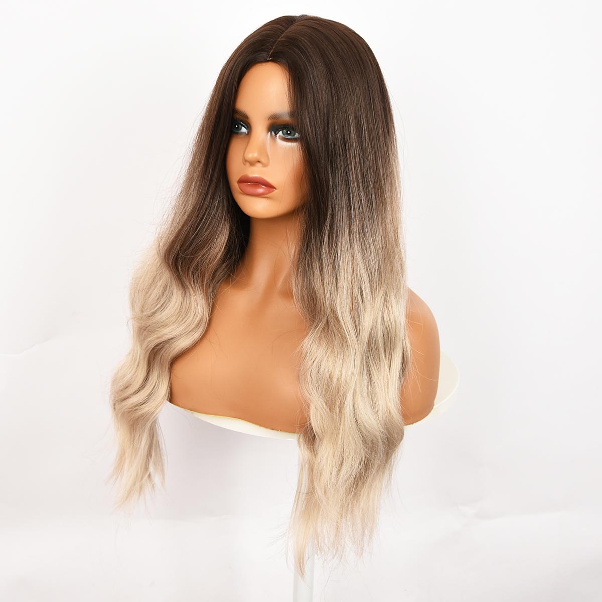 BETTY【WA-SM8052】26inches Long Wavy Wig for Women Glueless Body Wave Synthetic Fiber Hair Full Machines Made Heat Resistant for Party Daily